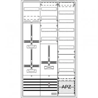 Striebel & John DA39BY - Komplettschrank, 2 Zählerplätze, 1 TSG, 1 Verteilerfeld, APZ Garantierte Lieferung