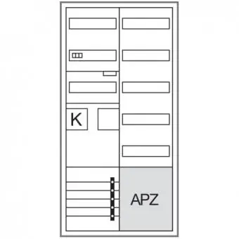Hager Komplettschrank ZB32ET215W1, 1 Zählerfeld eHz, 1 Verteilerfeld, APZ Online Kaufen