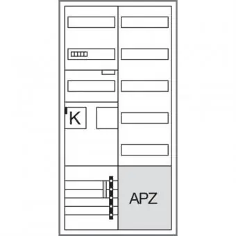 Hager Komplettschrank ZB32SEA15, 1 Zählerfeld eHz, 1 Verteilerfeld, APZ Gratis Versand