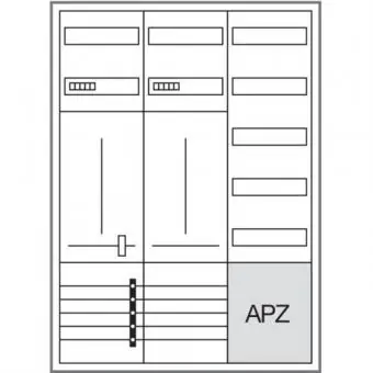 Hager Komplettschrank ZB332A25LS, 2 Zählerfelder, 1 Verteilerfeld, APZ Jetzt Bestellen