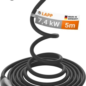 Premium Lapp Mobility Helix Typ 2 Ladekabel 7,4 kW / Selbstaufrollend / 32 A / 1-Phasig / E-Auto Ladekabel / Mode 3 / 5m