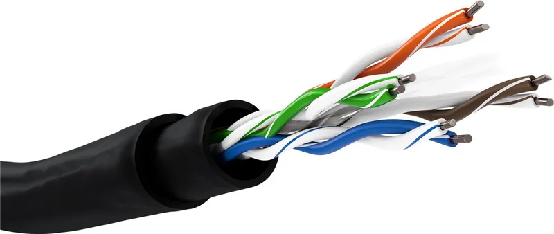 100m CAT 6 Outdoor Netzwerkkabel-Set, U/UTP, Schwarz, CCA Kupfergemisch für SOHO Anwendungen, AWG 24/1 (solid), PE Preis Gesenkt