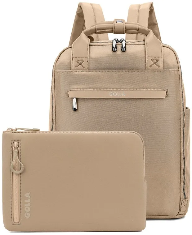 Laptop Rucksack 15.6" mit Sleeve 15" als Set in coffee Limited Edition