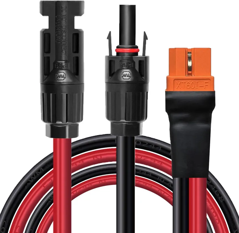 0,6m Solarladekabel Solarstecker auf XT60i Adapter Stecker Anschluss Solarpanel 12AWG XT60i-F Kabel Kompatibel für Ecoflow Delta River Solargenerator Tragbare Powerstation Neu Im Sortiment