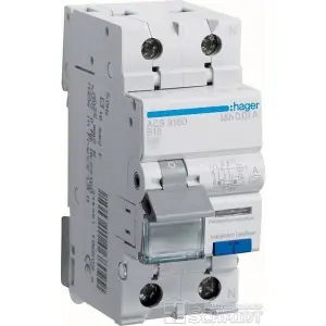 Geld-Zurück-Garantie Hager ACS916D - FI/LS-Schalter, 1P+N, 6kA, Typ A, B-16A, 10mA, QuickConnect