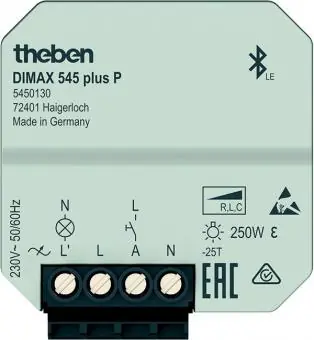 Original Theben DIMAX 545 plus P, Universaldimmer für R-, L- und C-Lasten