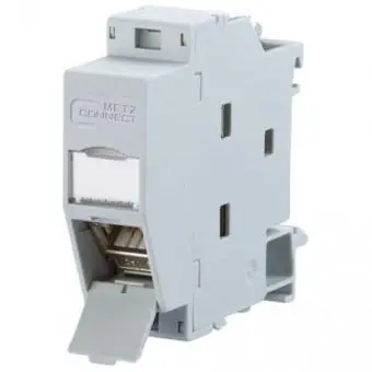 Direktkauf METZ CONNECT REGplus Cat.6A modul 180°M, IP20, für Hutschienenmontage