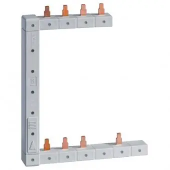 Hager KCF863L, Phasenschiene senkrecht links L1L2L3N zu L1N-L2N-L3N, 125mm, 2-reihig Geprüft