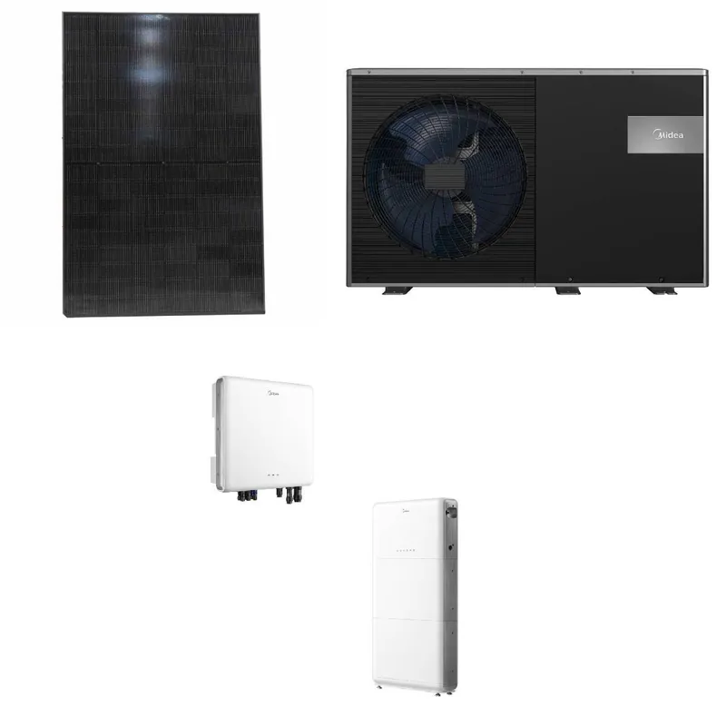 Bestpreis Midea MHELIOS HEMS PV-Set 10kWp + 8kW Wärmepumpe + 10 kWh Speicher