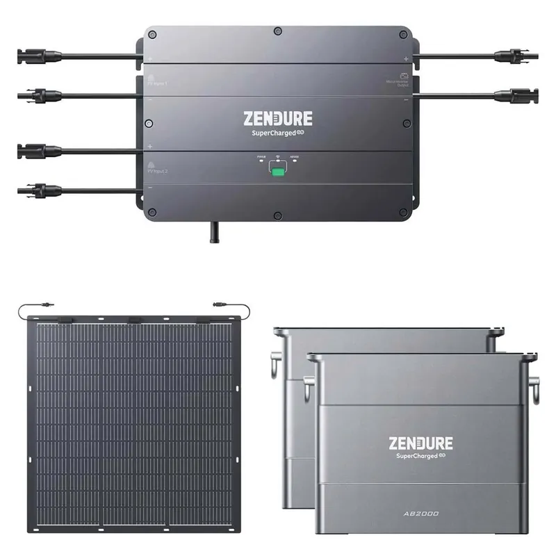 Bestseller Zendure Smart PV Hub 2000 Balkonkraftwerk bis 2.400 Watt, 3,84kWh Speicher, 2 x 210W Module