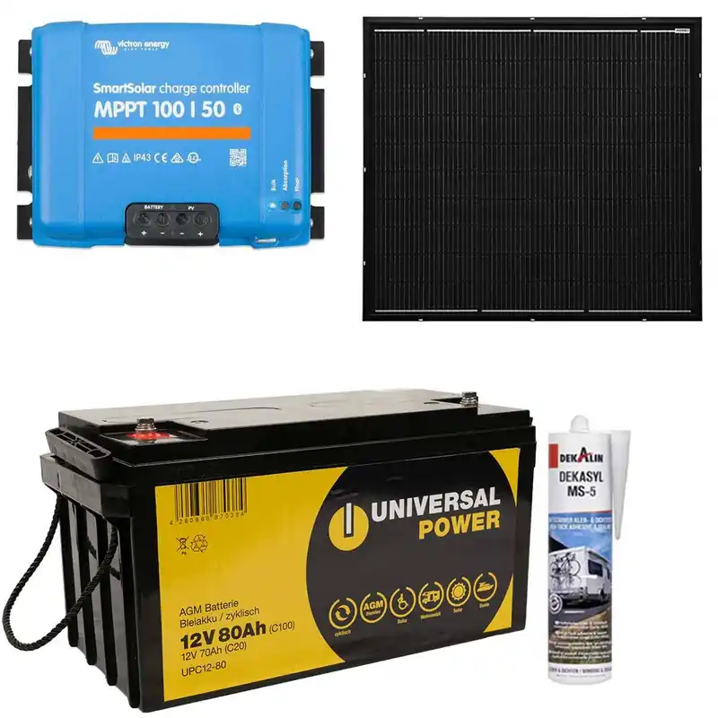 a-TroniX Solaranlage Wohnmobil 440W mit 80Ah Batterie und Victron MPPT Laderegler Günstig